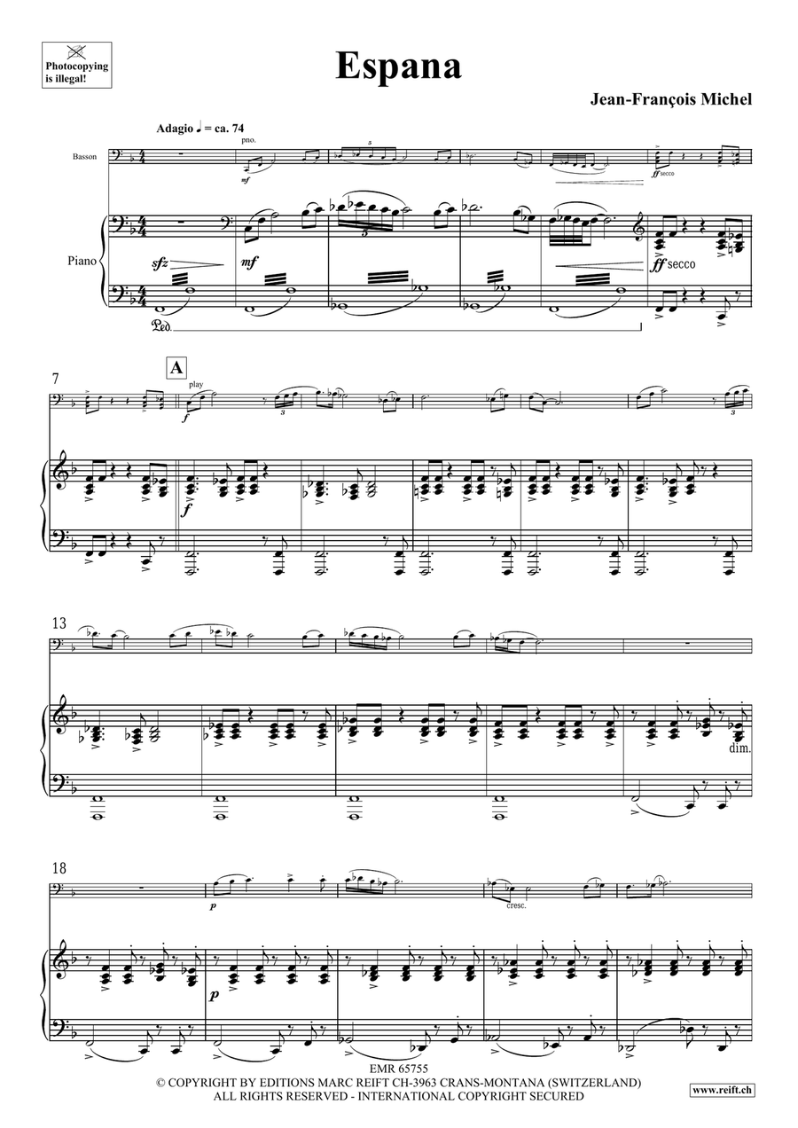Espana Espana Bassoon Solo scores gallery preview page 4
