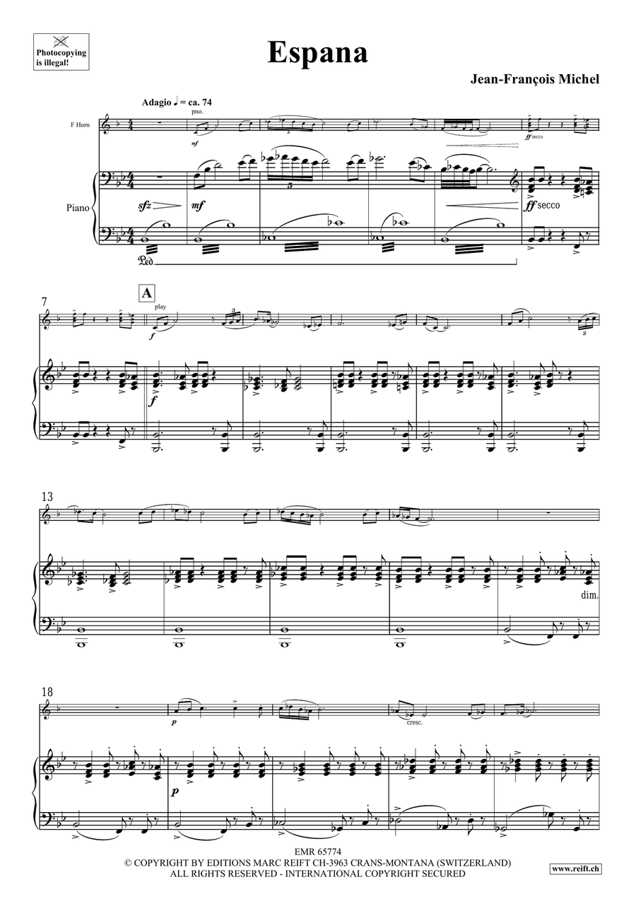 Espana Espana Horn scores gallery preview page 4