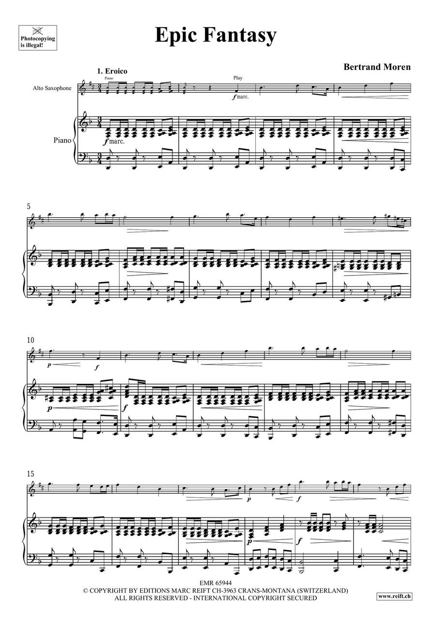 Epic Fantasy Epic Fantasy Alto Saxophone scores gallery preview page 5