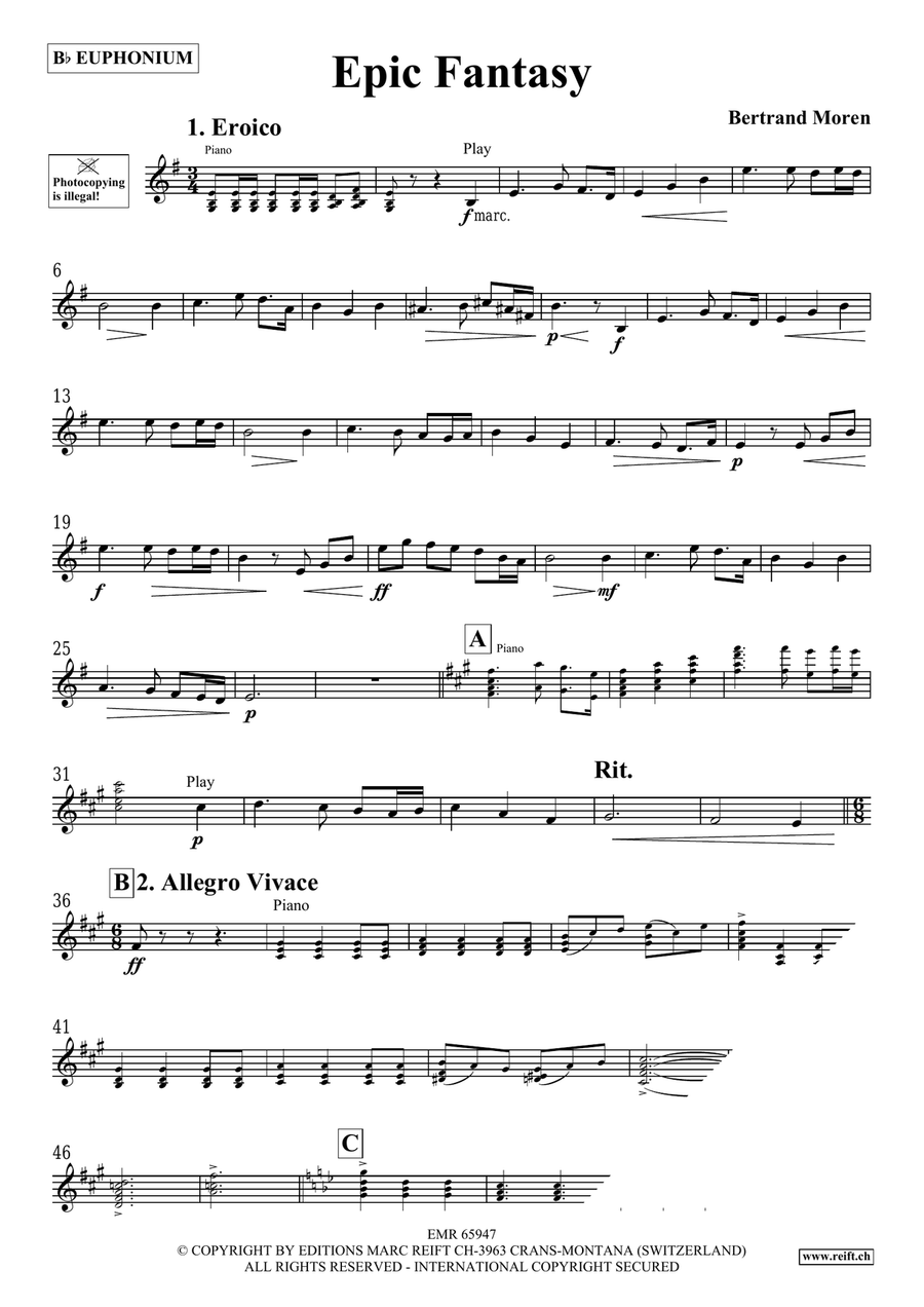Epic Fantasy Epic Fantasy Euphonium scores gallery preview page 4