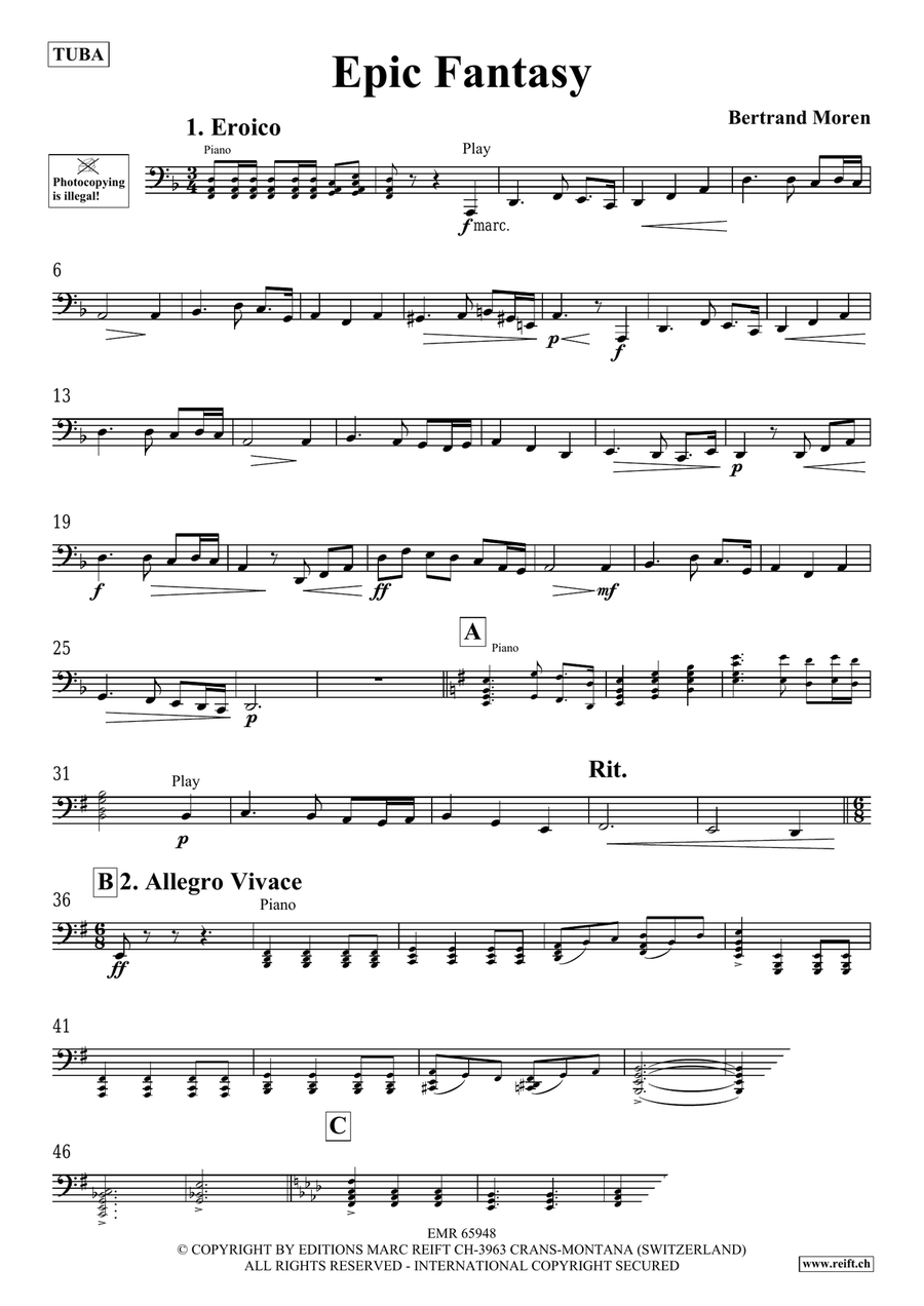 Epic Fantasy Epic Fantasy Tuba scores gallery preview page 4