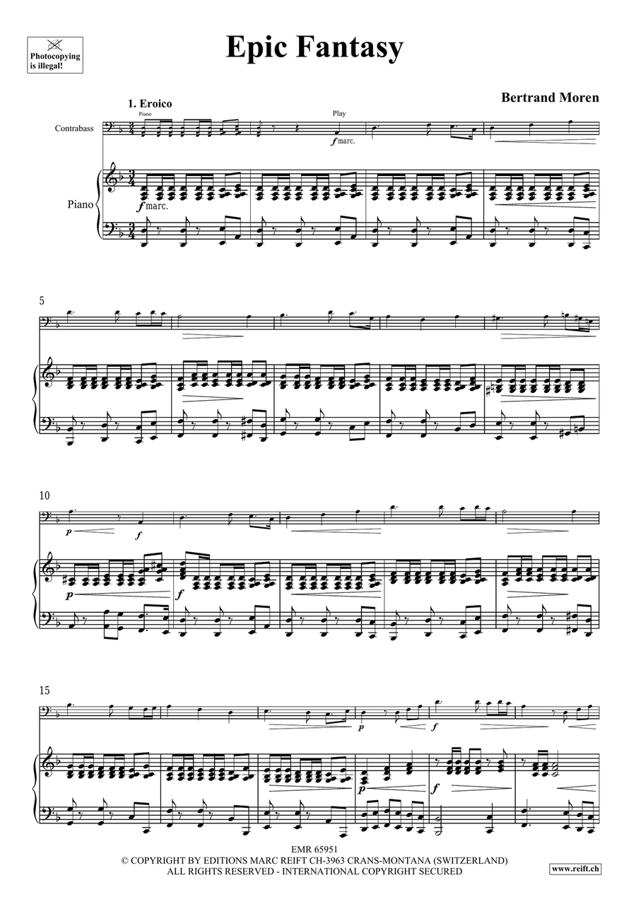 Epic Fantasy Epic Fantasy Double Bass scores gallery preview page 5