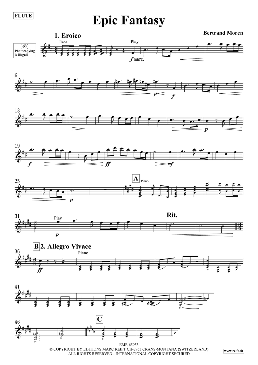 Epic Fantasy Epic Fantasy Flute Solo scores gallery preview page 4