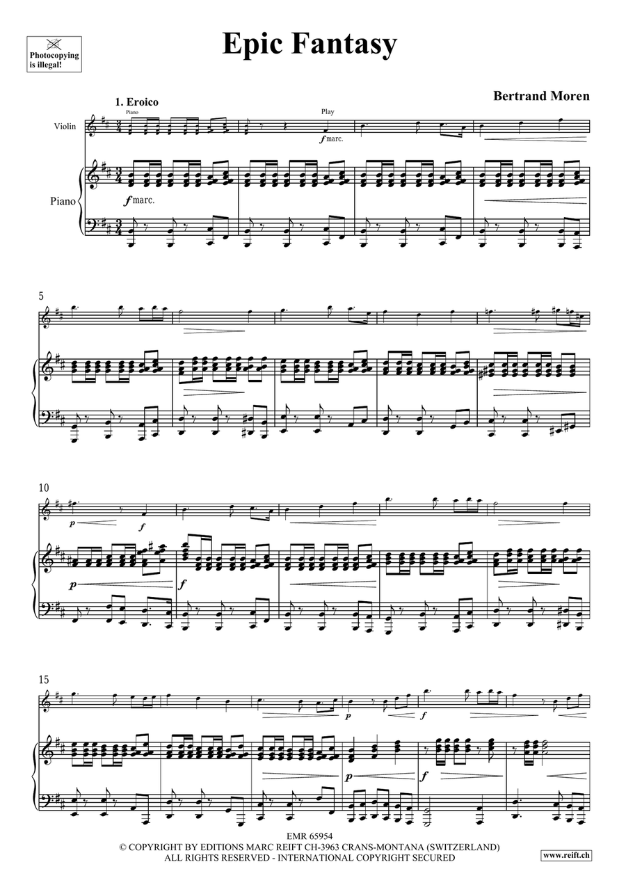 Epic Fantasy Epic Fantasy Violin Solo scores gallery preview page 5