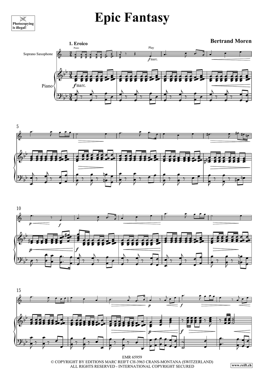 Epic Fantasy Epic Fantasy Soprano Saxophone scores gallery preview page 5
