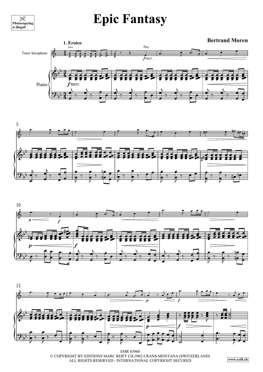 Epic Fantasy Epic Fantasy Tenor Saxophone scores gallery preview page 5