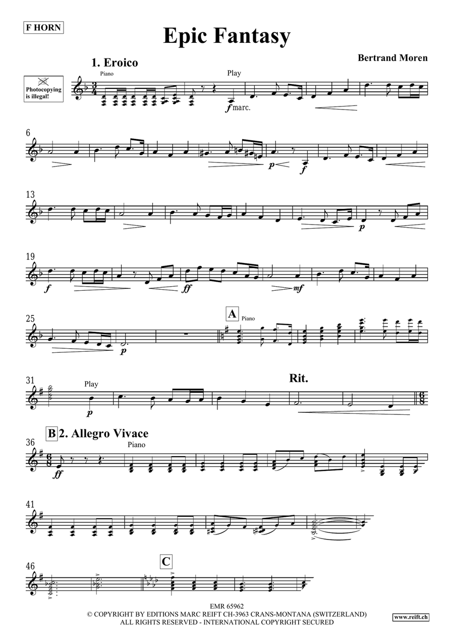 Epic Fantasy Epic Fantasy Horn scores gallery preview page 4