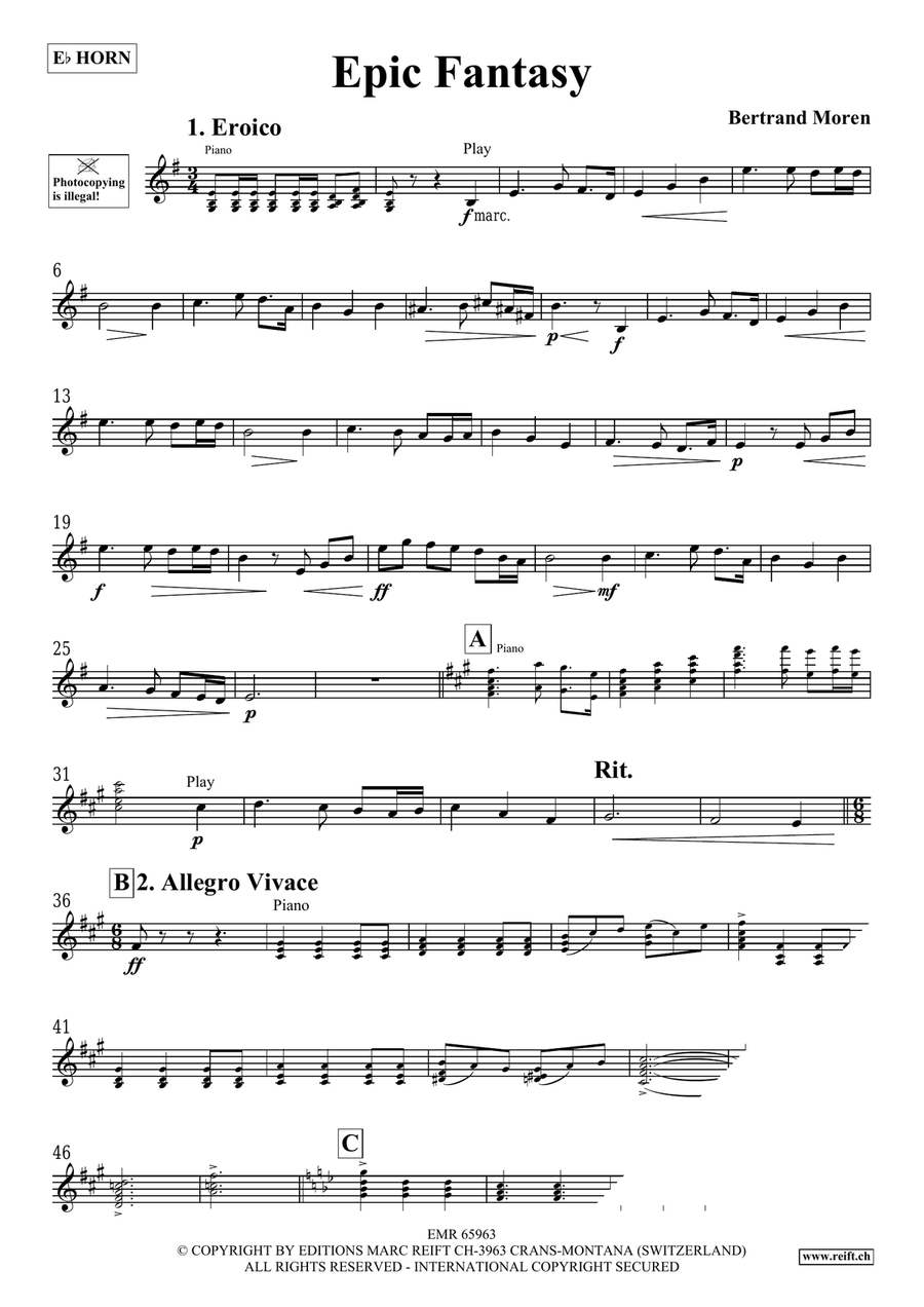 Epic Fantasy Epic Fantasy Horn scores gallery preview page 4