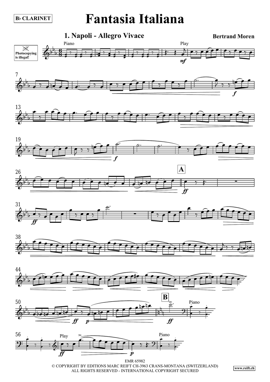 Fantasia Italiana Fantasia Italiana Clarinet Solo scores gallery preview page 4