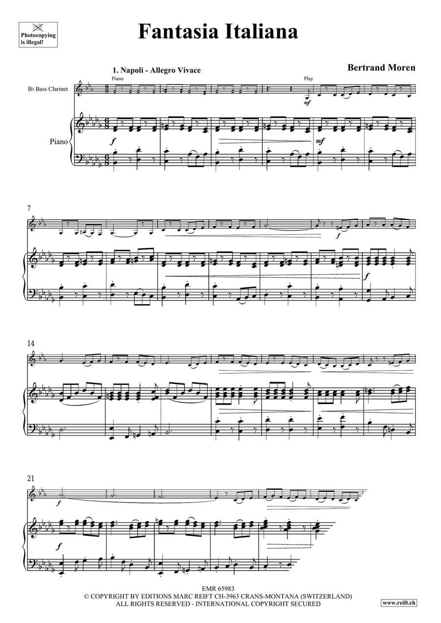 Fantasia Italiana Fantasia Italiana Bass Clarinet scores gallery preview page 5