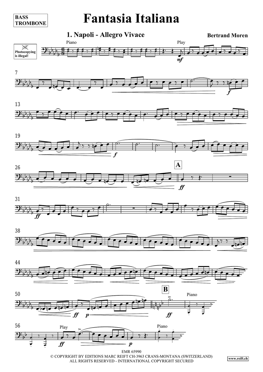 Fantasia Italiana Fantasia Italiana Bass Trombone scores gallery preview page 4