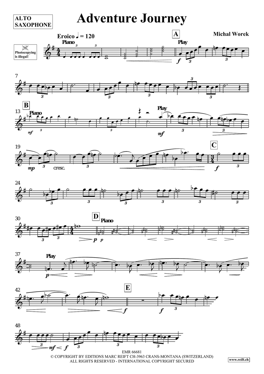 Adventure Journey Adventure Journey Alto Saxophone scores gallery preview page 4