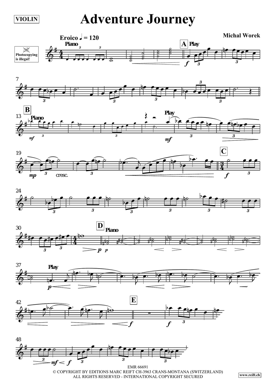 Adventure Journey Adventure Journey Violin Solo scores gallery preview page 4