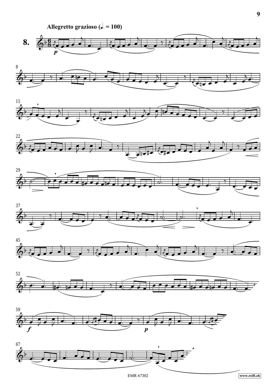 120 Melodic Studies in one volume Bass Clarinet scores gallery preview page 9