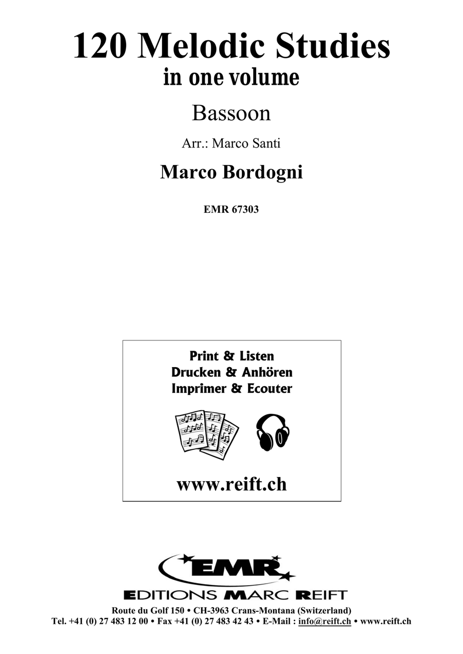 120 Melodic Studies in one volume Bassoon Solo scores gallery preview page 2