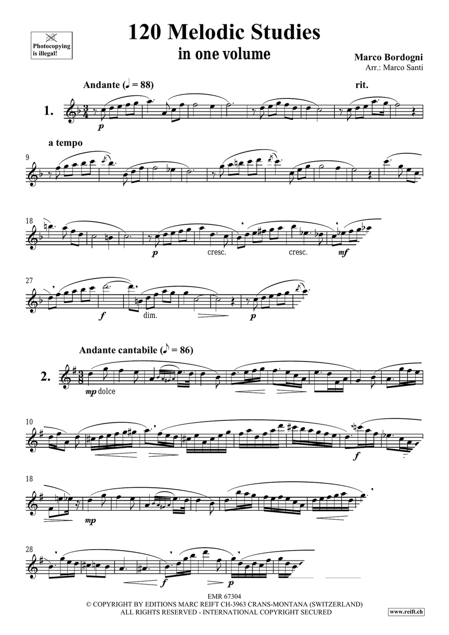 120 Melodic Studies in one volume Soprano Saxophone scores gallery preview page 3