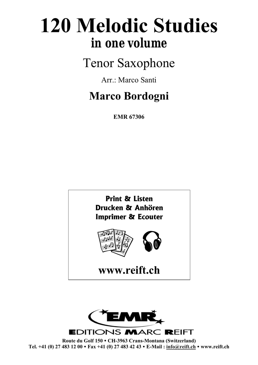 120 Melodic Studies in one volume Tenor Saxophone scores gallery preview page 2