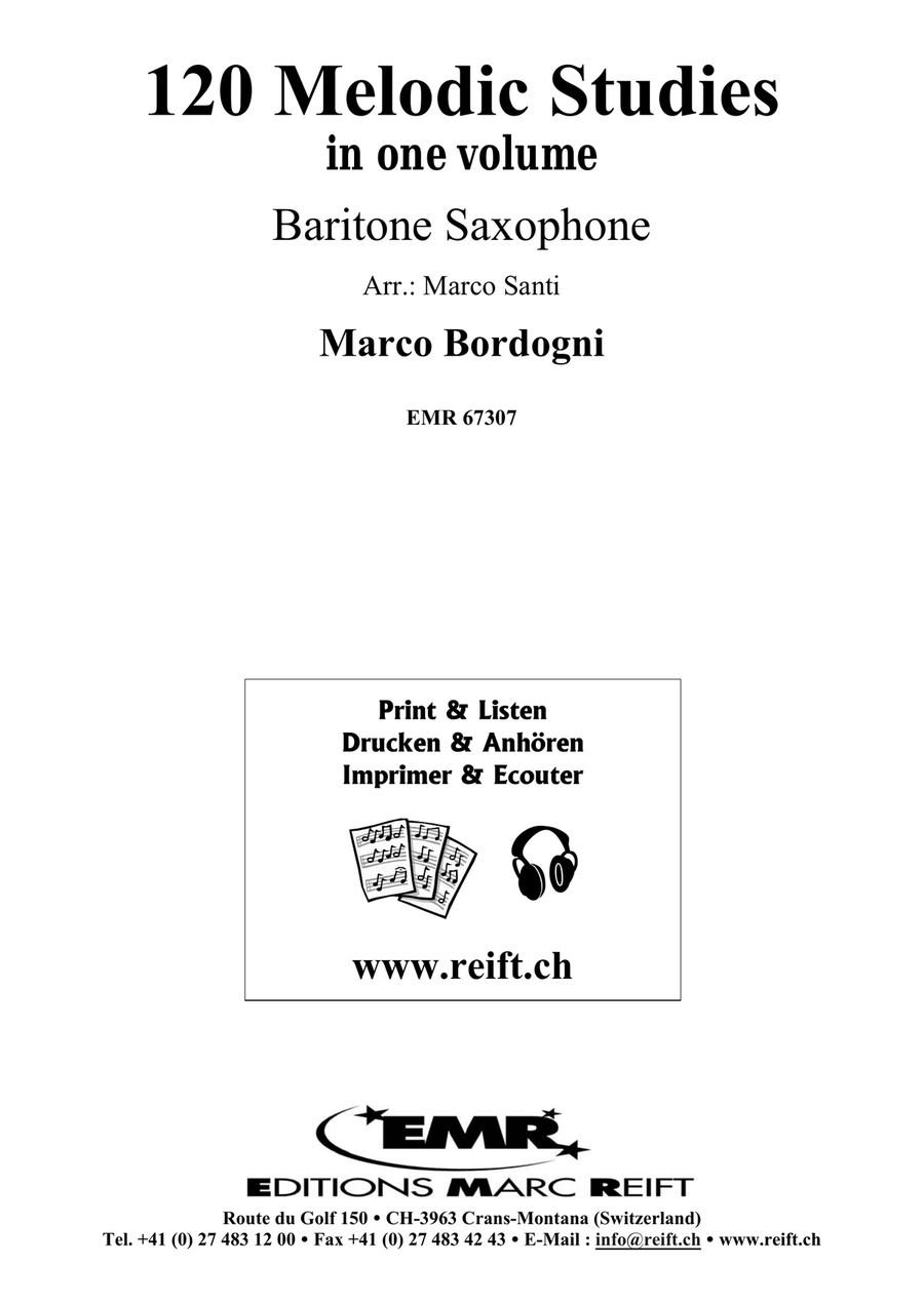 120 Melodic Studies in one volume Baritone Saxophone scores gallery preview page 2