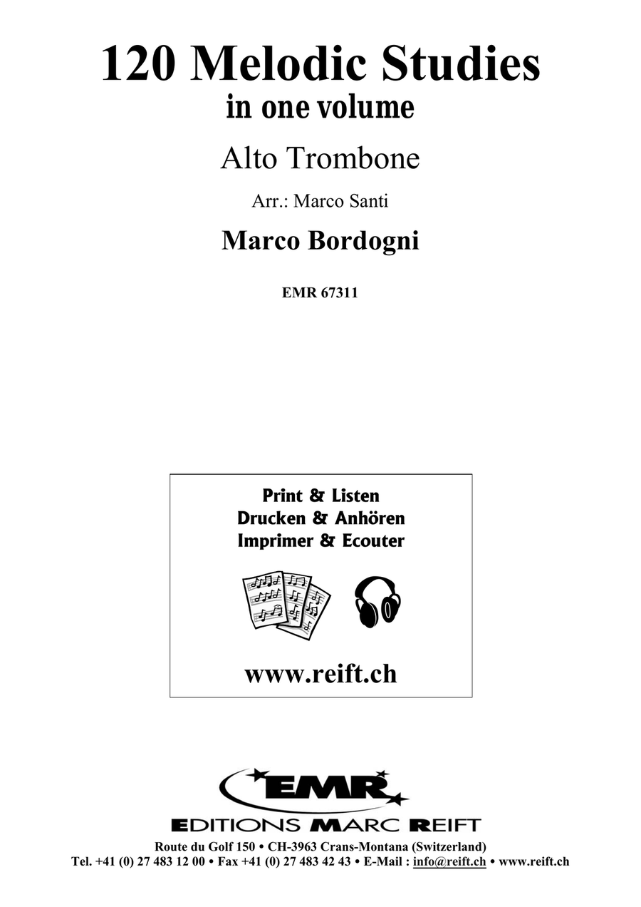 120 Melodic Studies in one volume Trombone scores gallery preview page 2