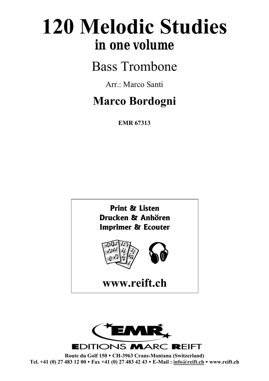 120 Melodic Studies in one volume Trombone scores gallery preview page 2