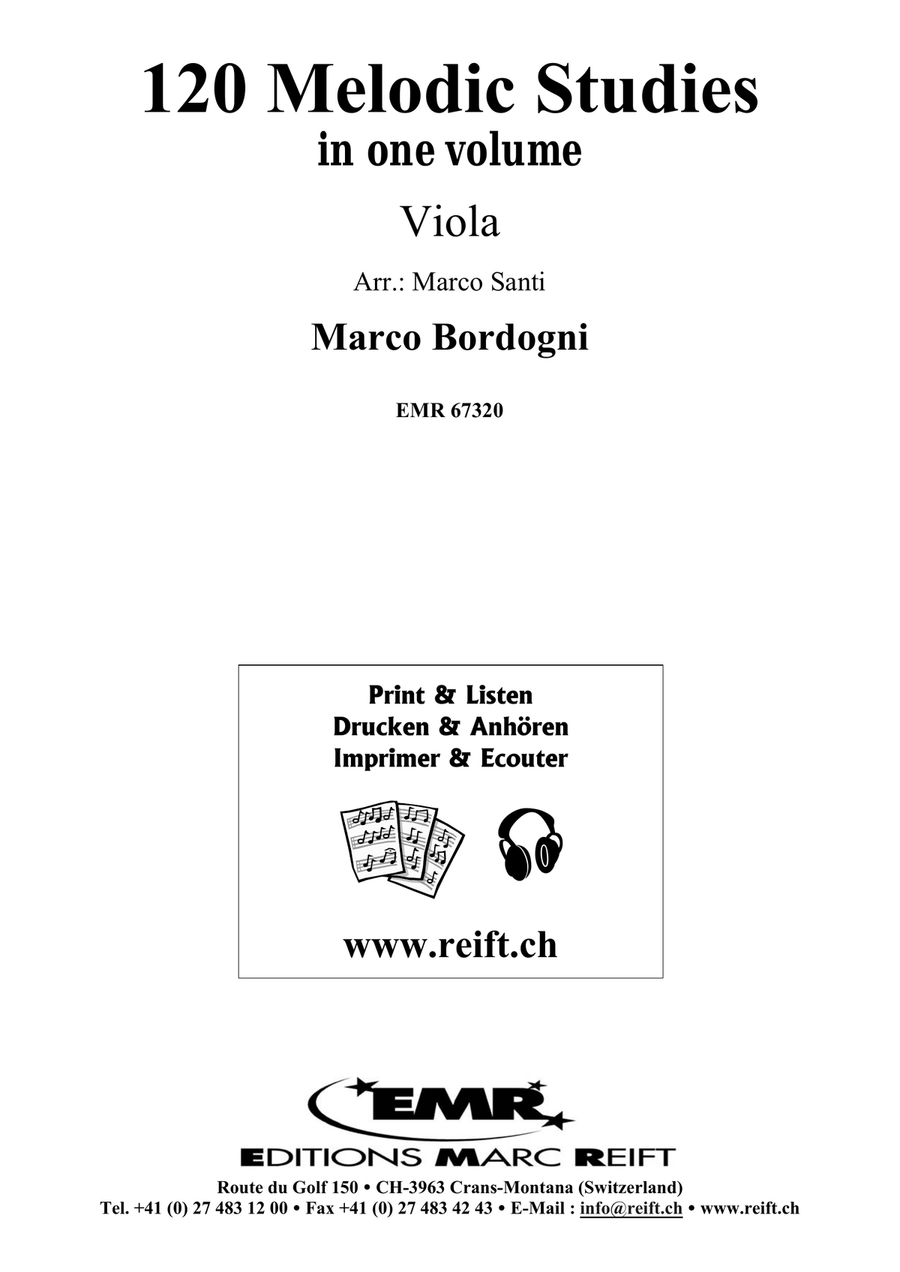 120 Melodic Studies in one volume Viola Solo scores gallery preview page 2