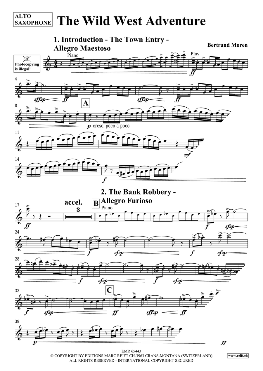 The Wild West Adventure The Wild West Adventure Alto Saxophone scores gallery preview page 4