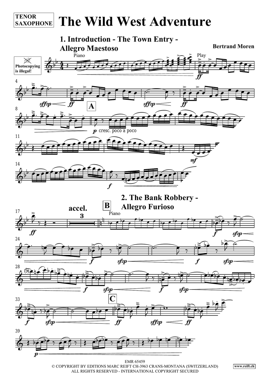 The Wild West Adventure The Wild West Adventure Tenor Saxophone scores gallery preview page 4