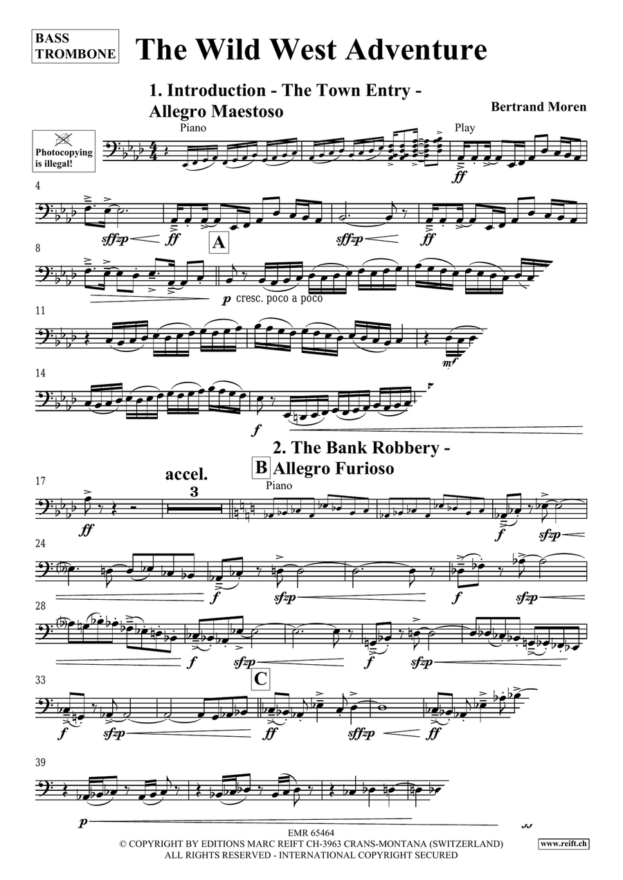 The Wild West Adventure The Wild West Adventure Bass Trombone scores gallery preview page 4