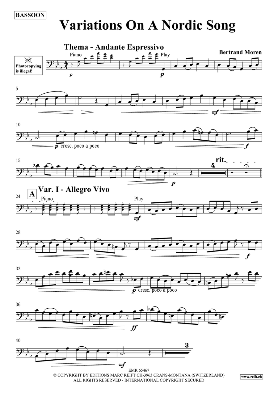Variations On A Nordic Song Bassoon Solo scores gallery preview page 4