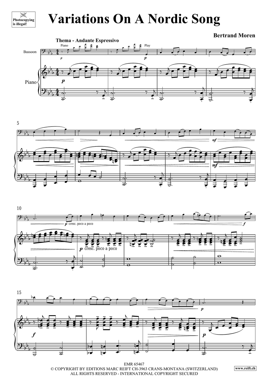 Variations On A Nordic Song Bassoon Solo scores gallery preview page 5
