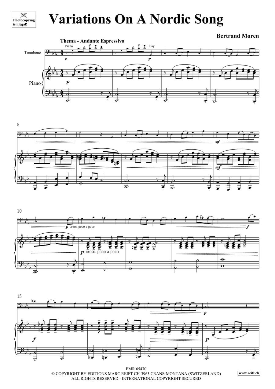 Variations On A Nordic Song Piano Accompaniment scores gallery preview page 5