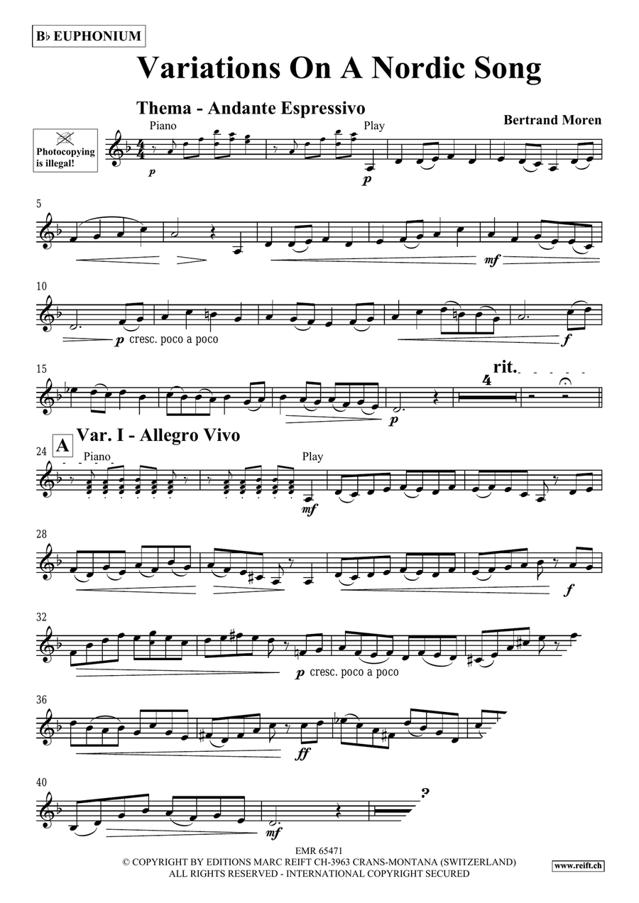 Variations On A Nordic Song Euphonium scores gallery preview page 4