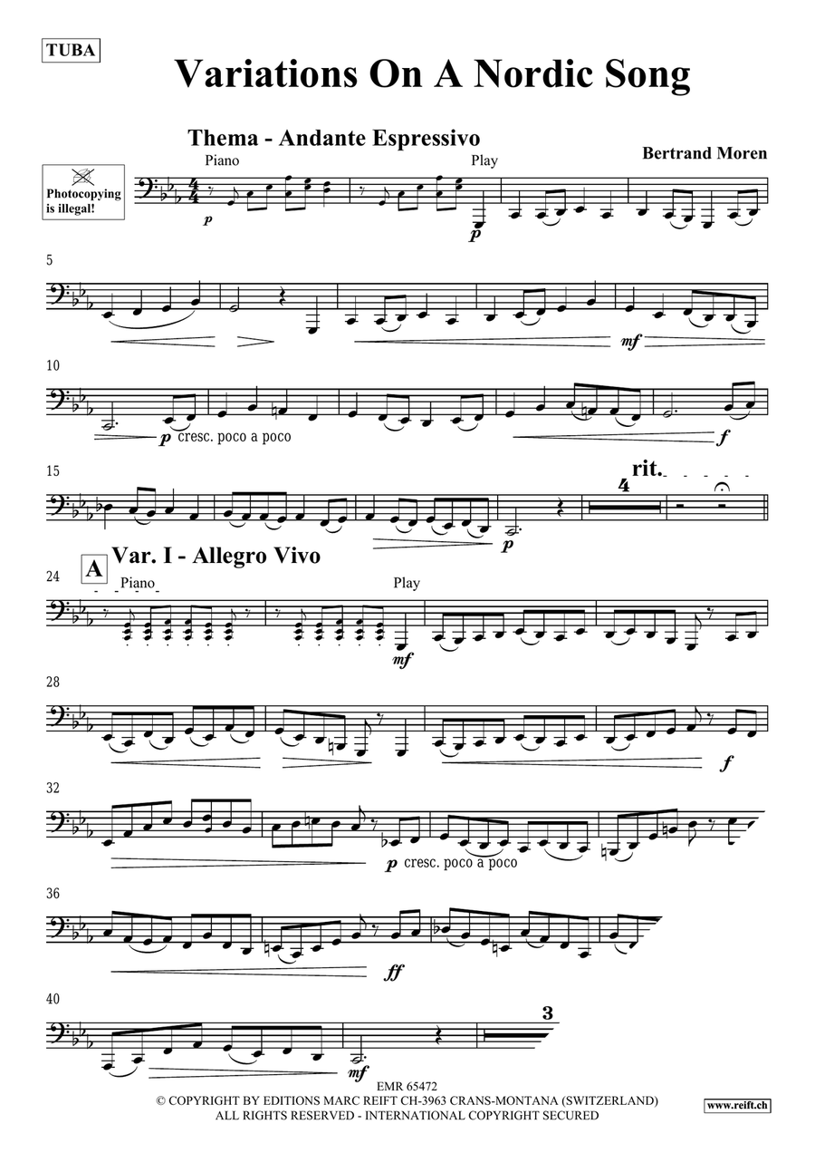 Variations On A Nordic Song Tuba scores gallery preview page 4
