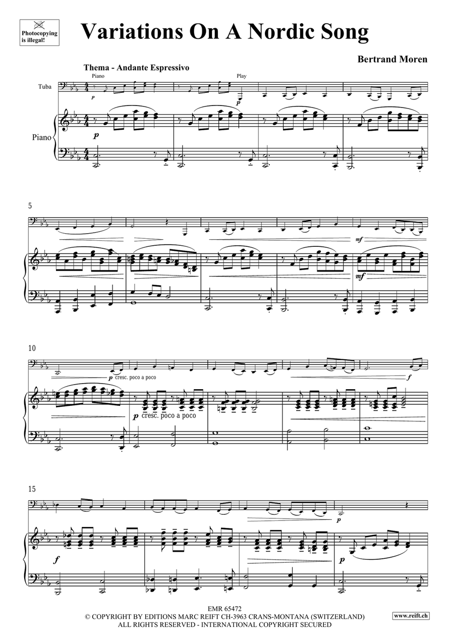 Variations On A Nordic Song Tuba scores gallery preview page 5