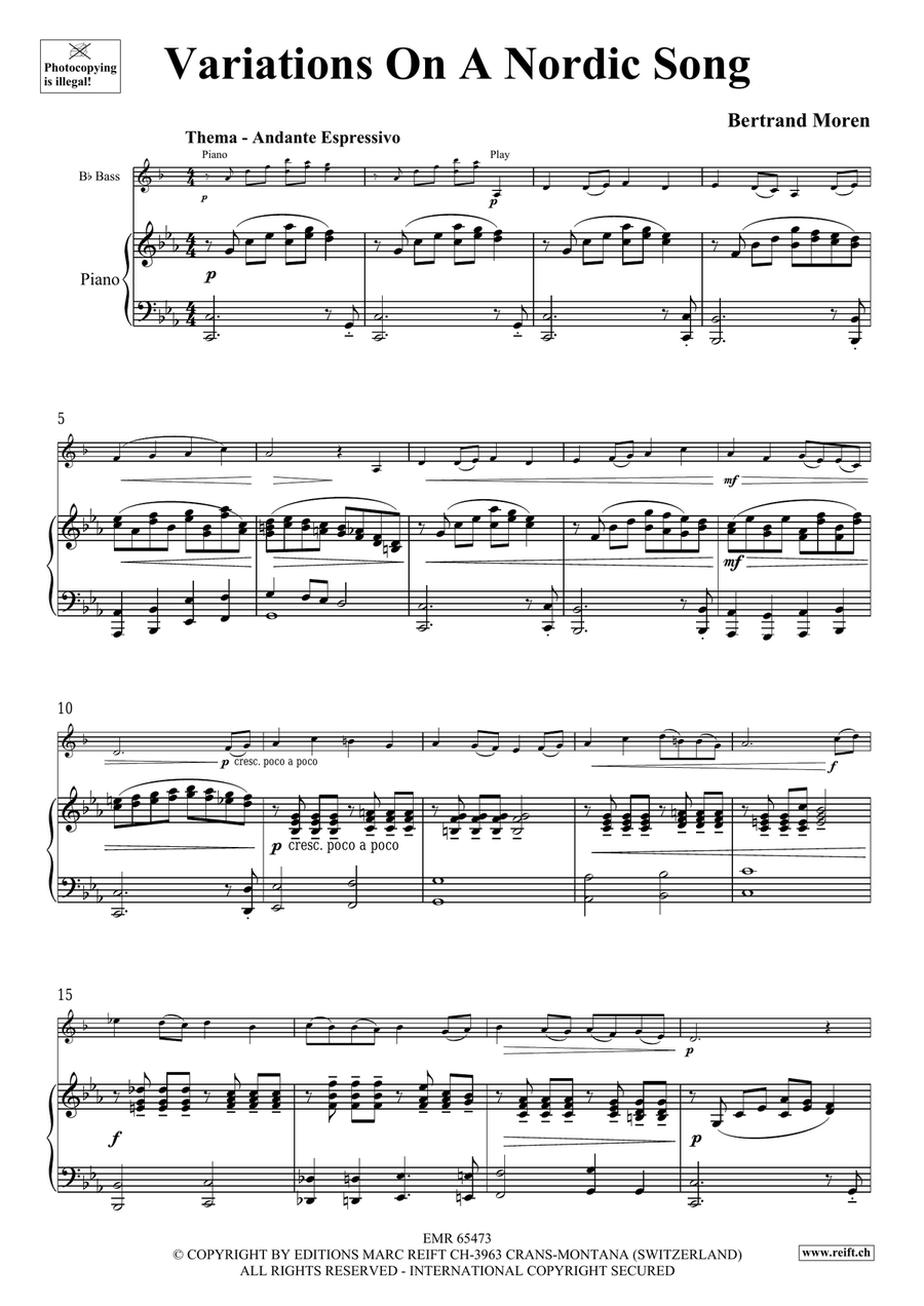 Variations On A Nordic Song Voice Solo scores gallery preview page 5