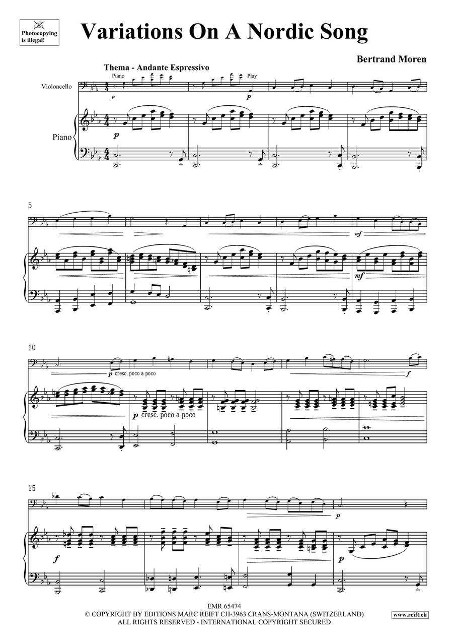 Variations On A Nordic Song Piano Accompaniment scores gallery preview page 5