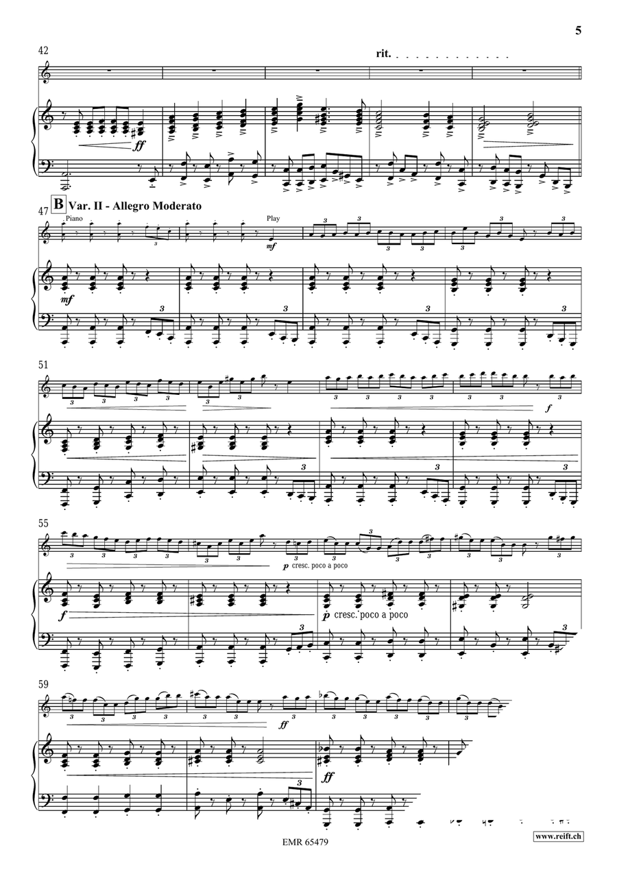 Variations On A Nordic Song Violin Solo scores gallery preview page 7