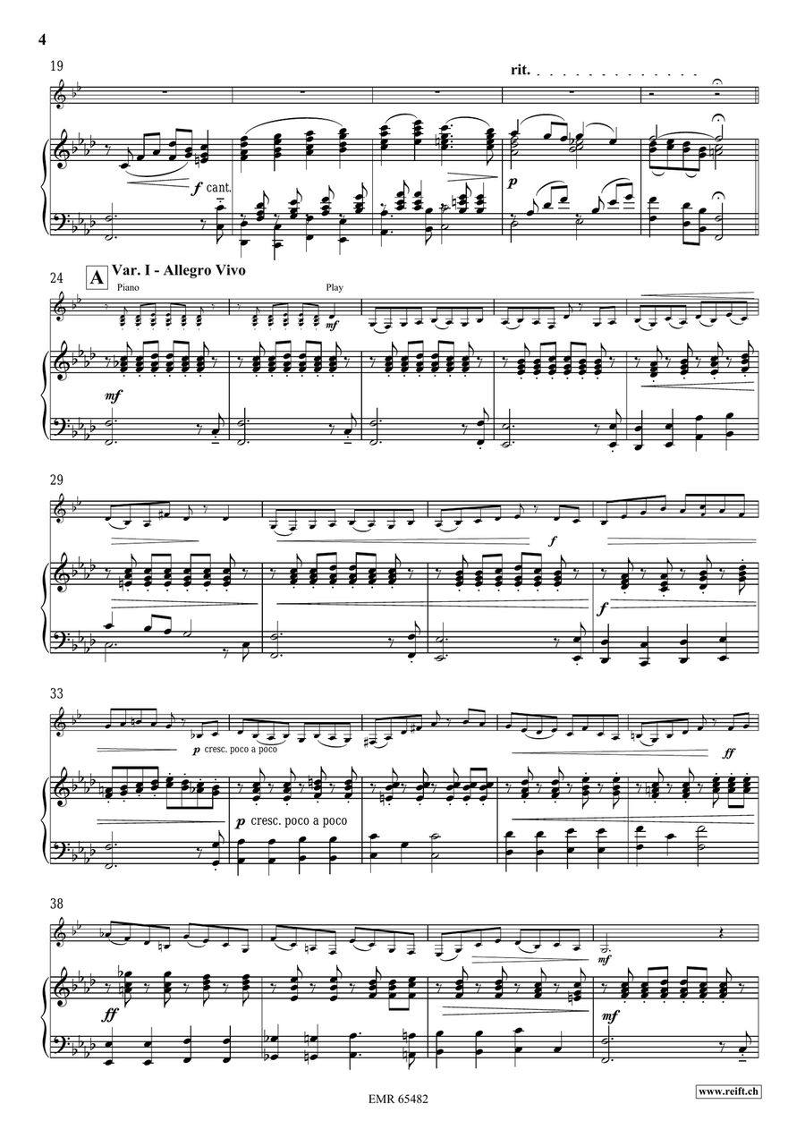 Variations On A Nordic Song Bass Clarinet scores gallery preview page 6