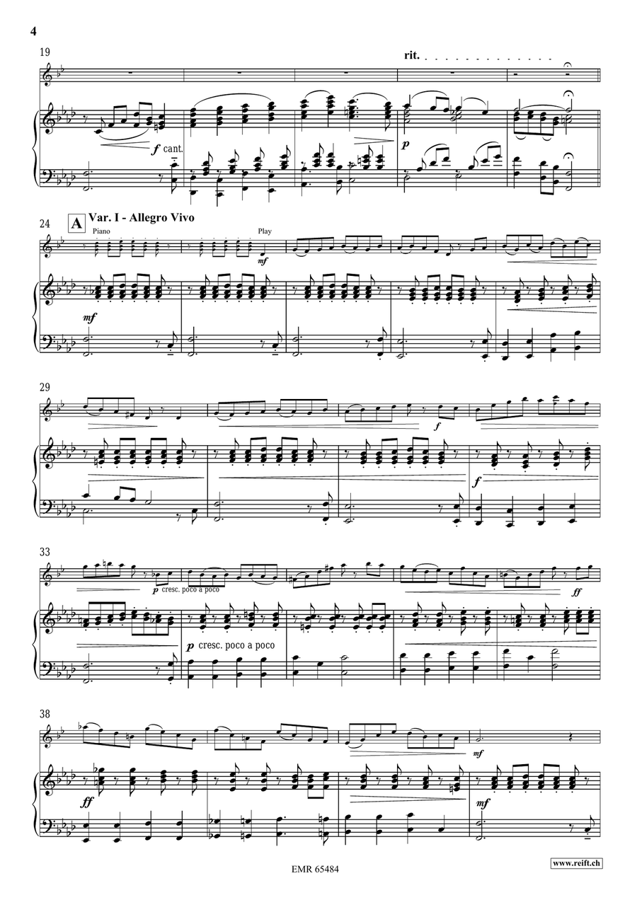 Variations On A Nordic Song Tenor Saxophone scores gallery preview page 6