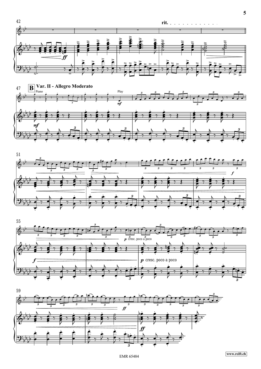 Variations On A Nordic Song Tenor Saxophone scores gallery preview page 7
