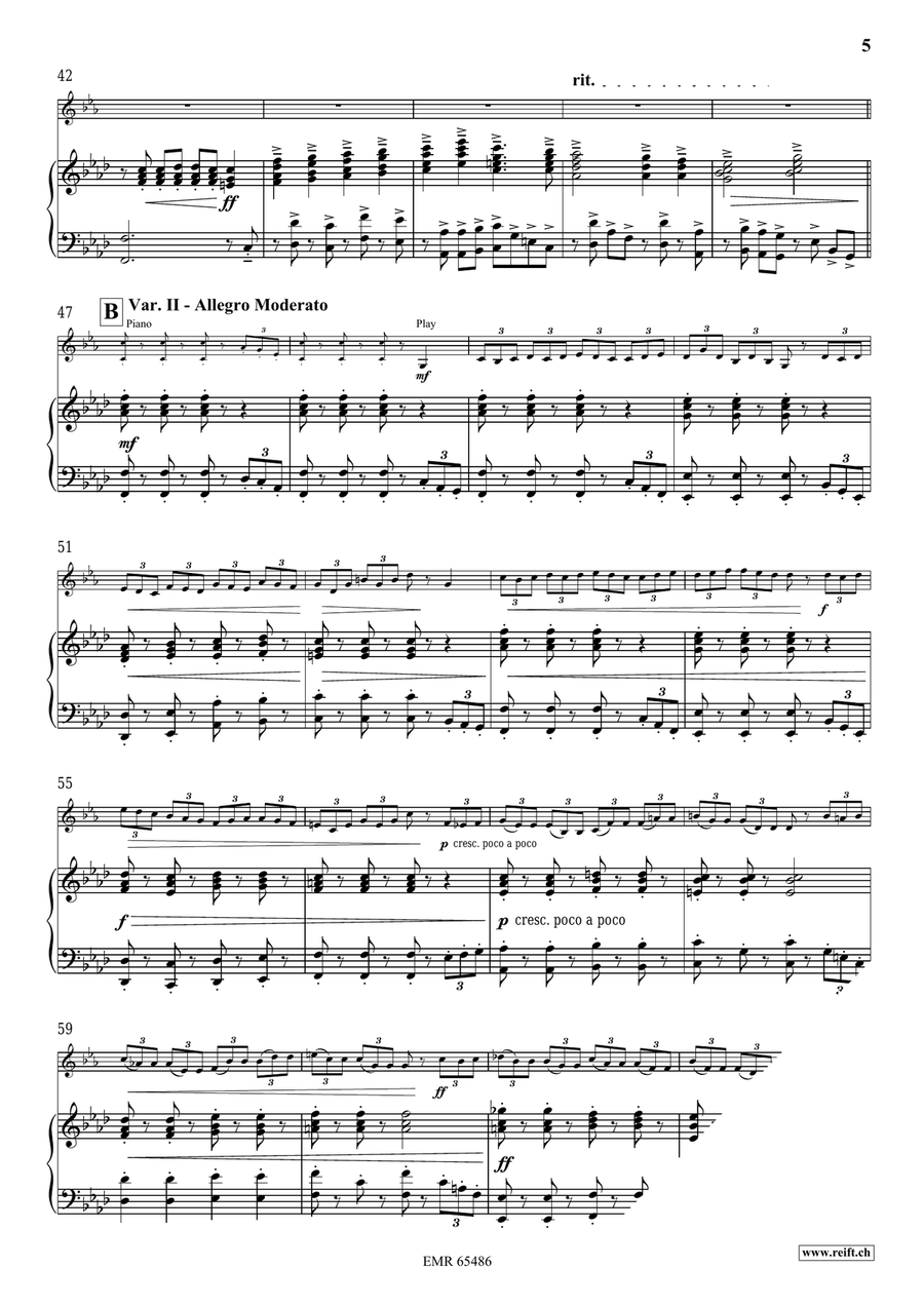 Variations On A Nordic Song Horn scores gallery preview page 7