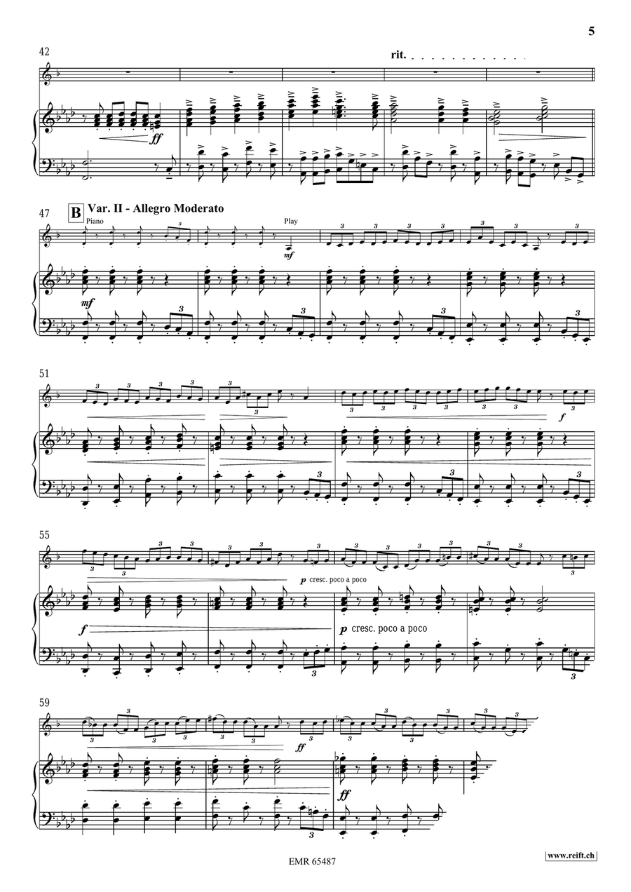 Variations On A Nordic Song Horn scores gallery preview page 7