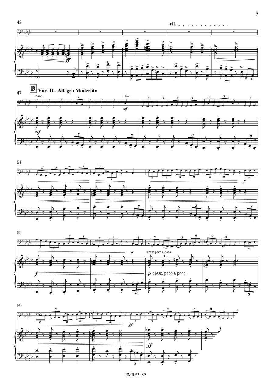 Variations On A Nordic Song Bass Trombone scores gallery preview page 7