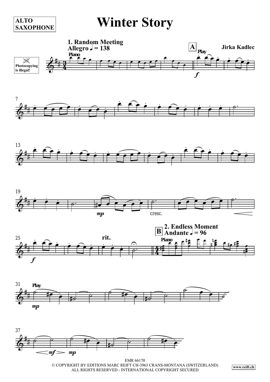 Winter Story Winter Story Alto Saxophone scores gallery preview page 4