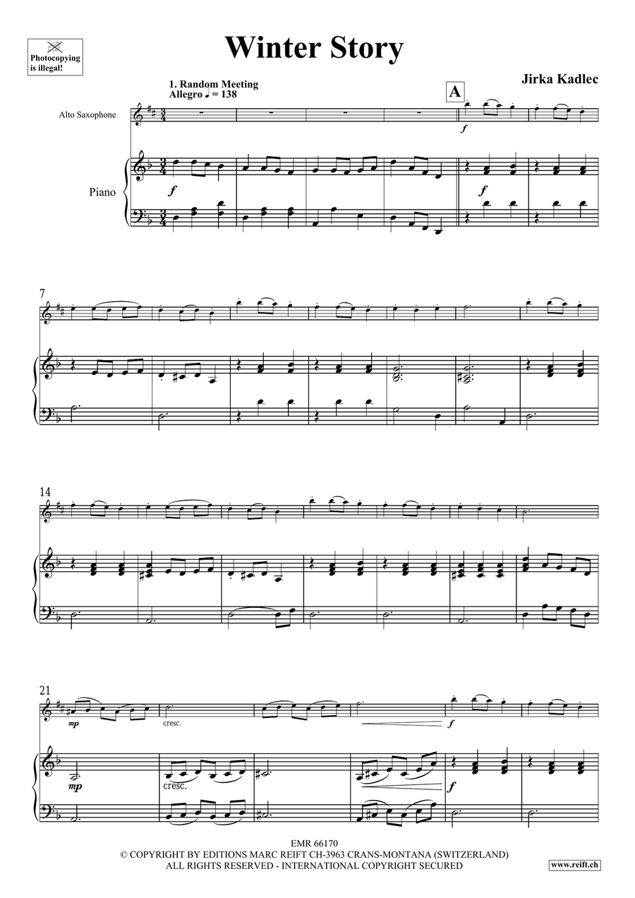 Winter Story Winter Story Alto Saxophone scores gallery preview page 5