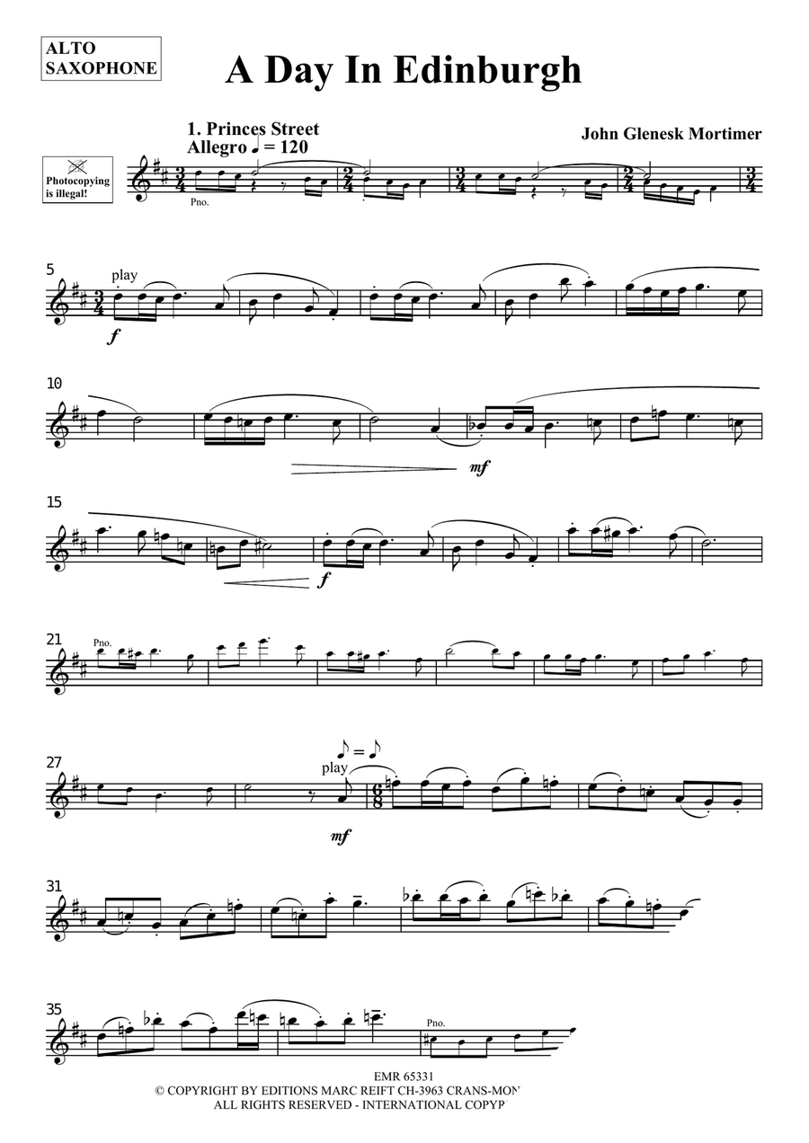 A Day In Edinburgh A Day In Edinburgh Alto Saxophone scores gallery preview page 3