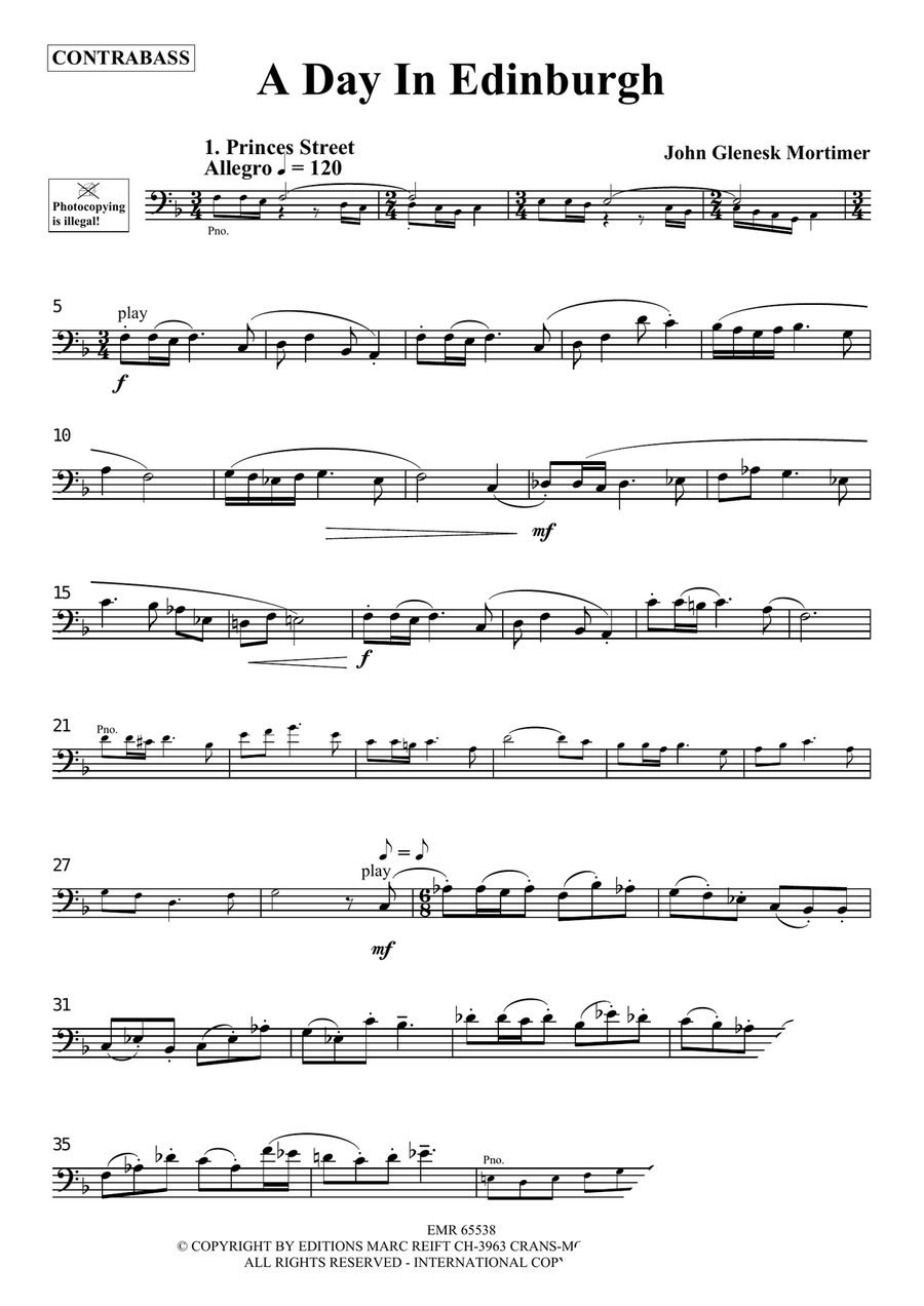 A Day In Edinburgh A Day In Edinburgh Double Bass scores gallery preview page 3