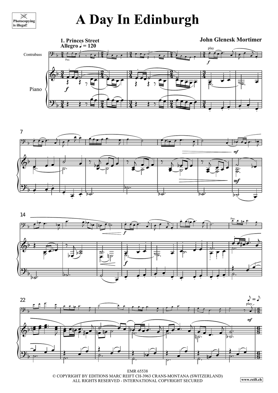 A Day In Edinburgh A Day In Edinburgh Double Bass scores gallery preview page 4