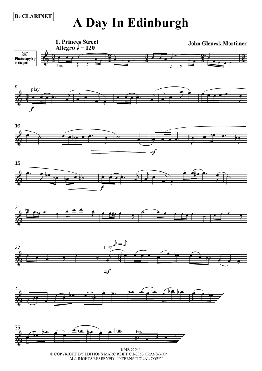 A Day In Edinburgh A Day In Edinburgh Clarinet Solo scores gallery preview page 3