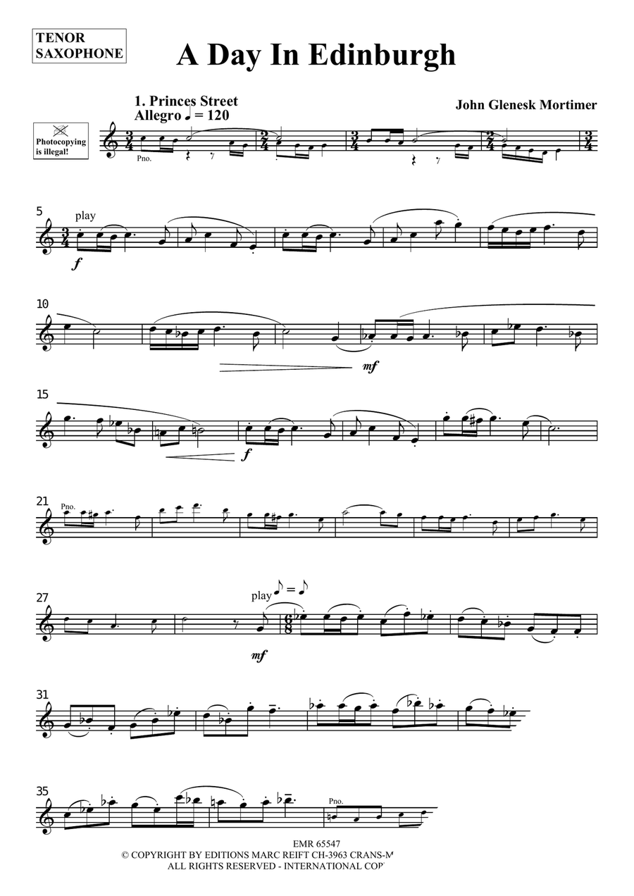 A Day In Edinburgh A Day In Edinburgh Tenor Saxophone scores gallery preview page 3